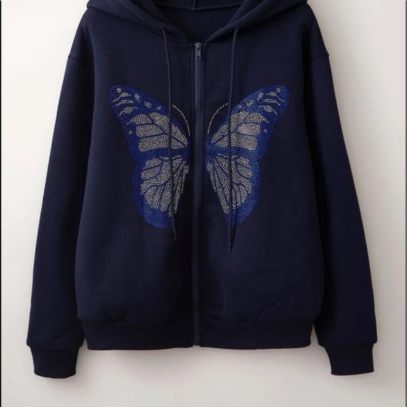 Woman’s butterfly hoodie - Picture 1 of 3